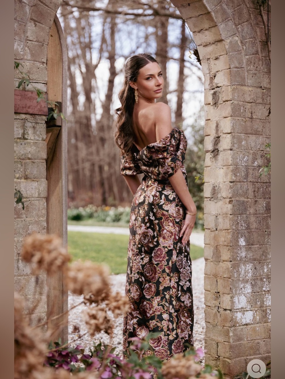 Petal and Pup Lilia Floral Off-Shoulder Maxi Dress, Size 8